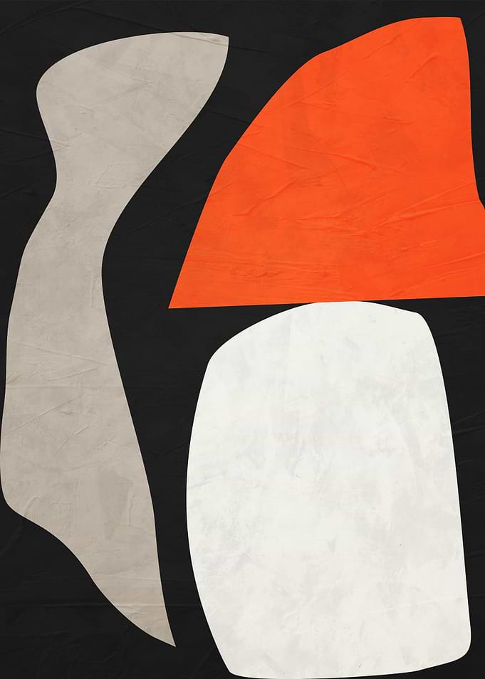 Abstract Shapes on Black Background