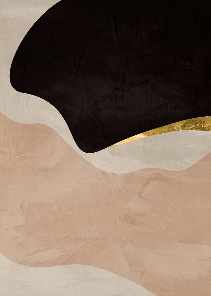 Abstract Shapes with Gold Accent