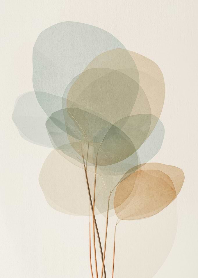 Abstract Floral Art with Soft Colors