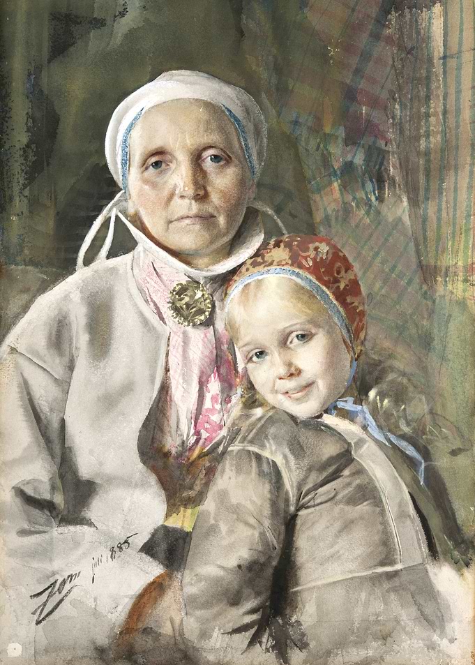 Portrait of a Woman and Child