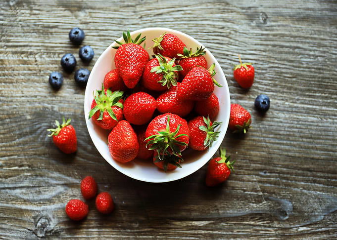 Strawberries and Blueberries Still Life