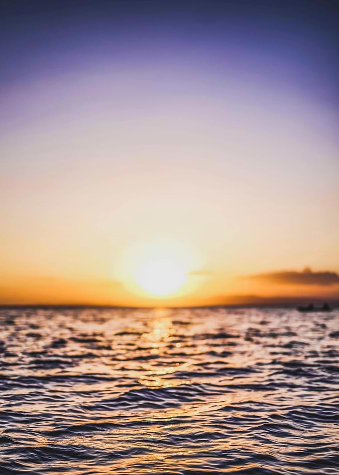 Ocean Sunset with Golden Light