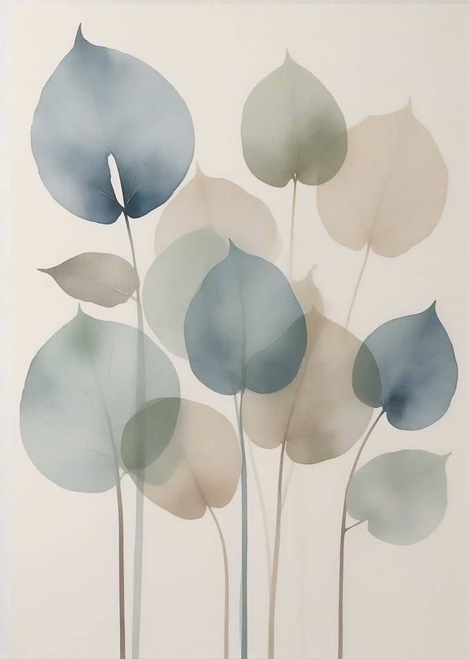 Botanical Watercolor Leaves Art