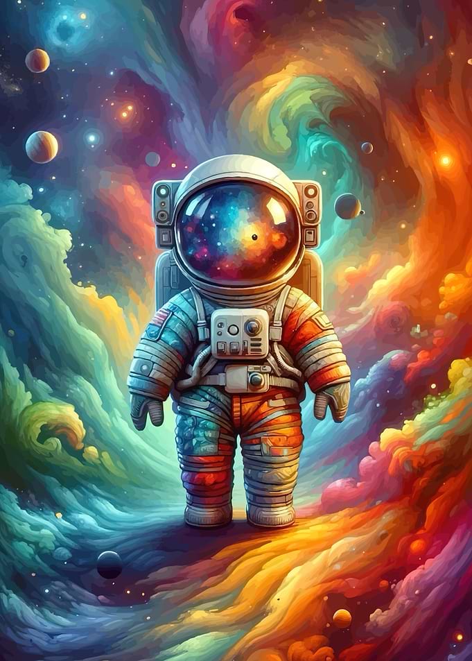 Astronaut Colorful Space