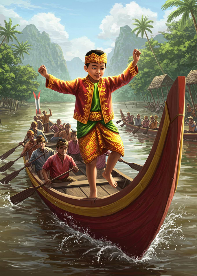 Boy in Boat Race Pacu Jalur