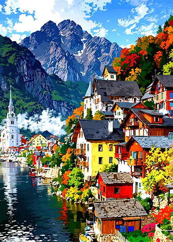 Hallstatt Austria Painting