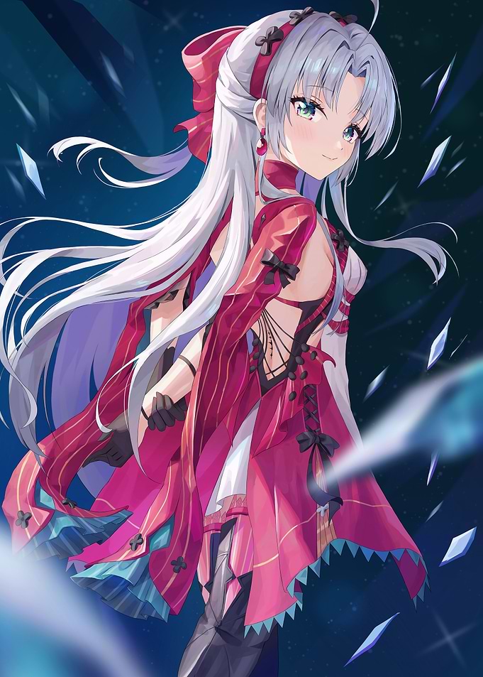 Anime Girl in Red Dress