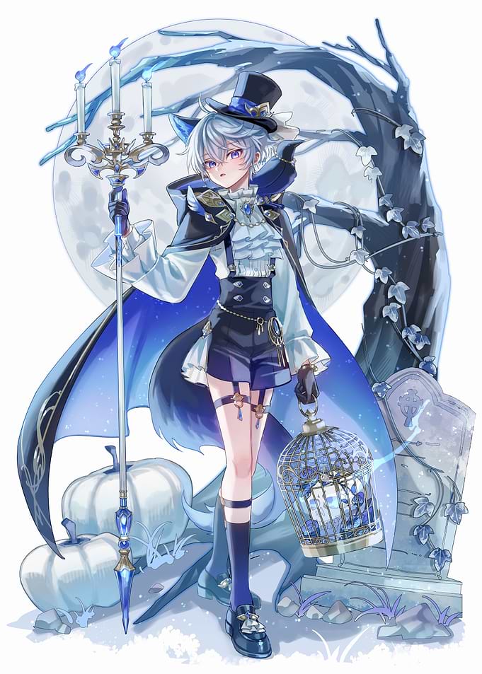 Anime Boy in Halloween Costume