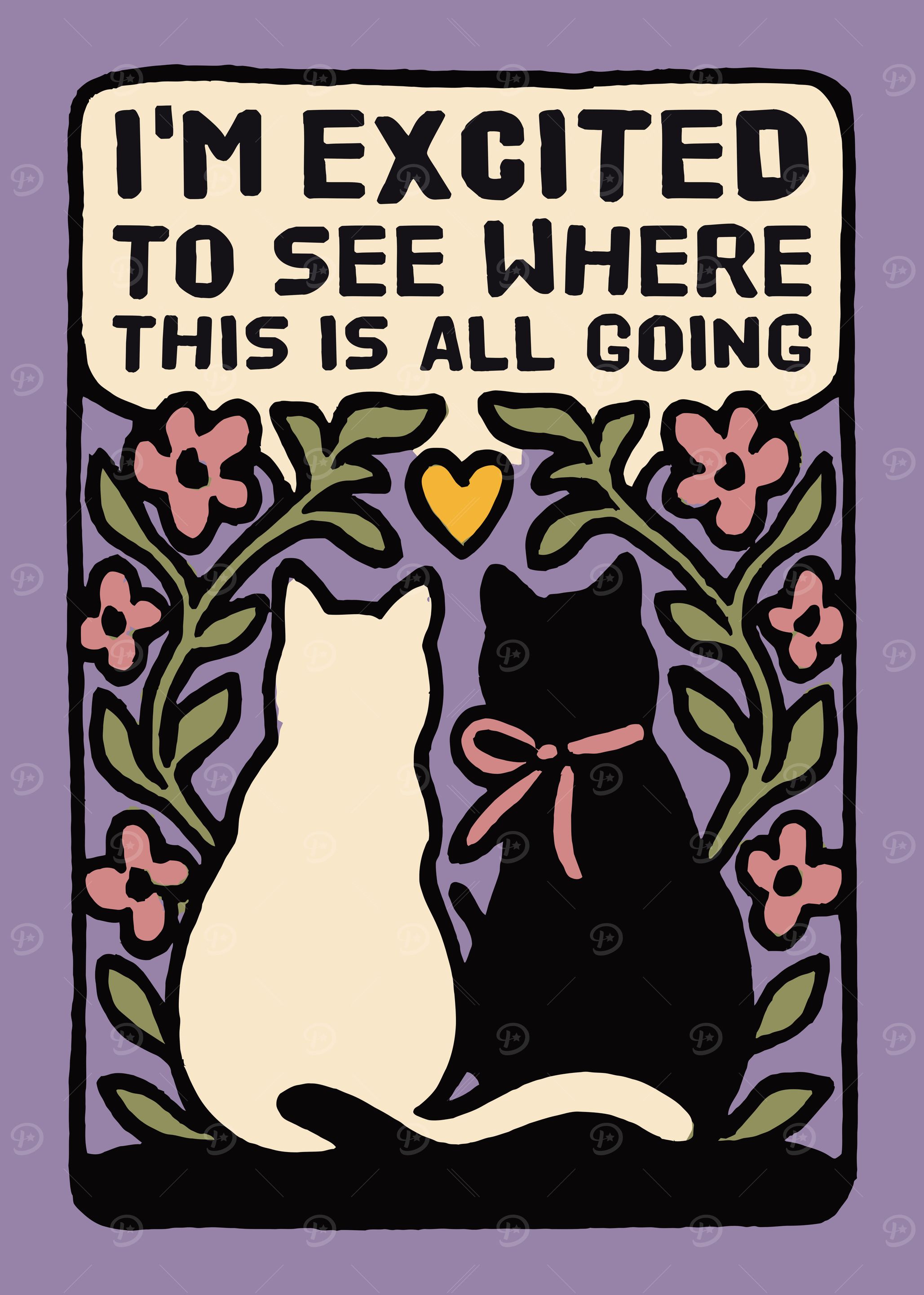 Loving Cats Poster Print