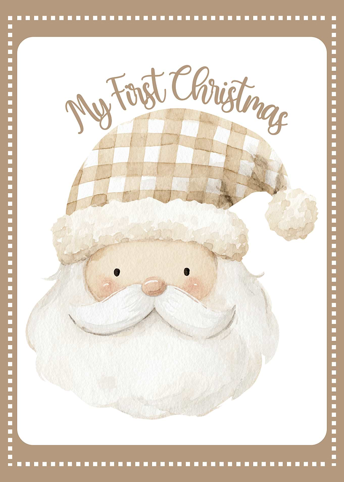 My First Christmas Santa Illustration