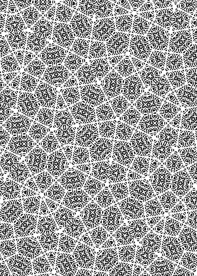Abstract Black and White Maasai Geometric Pattern