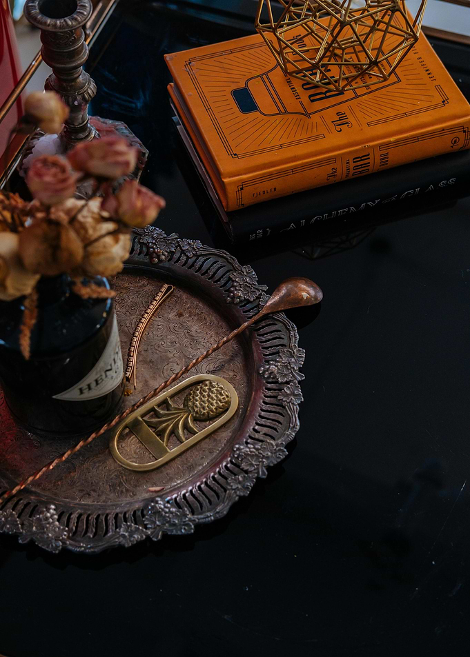 Still Life with Books and Barware