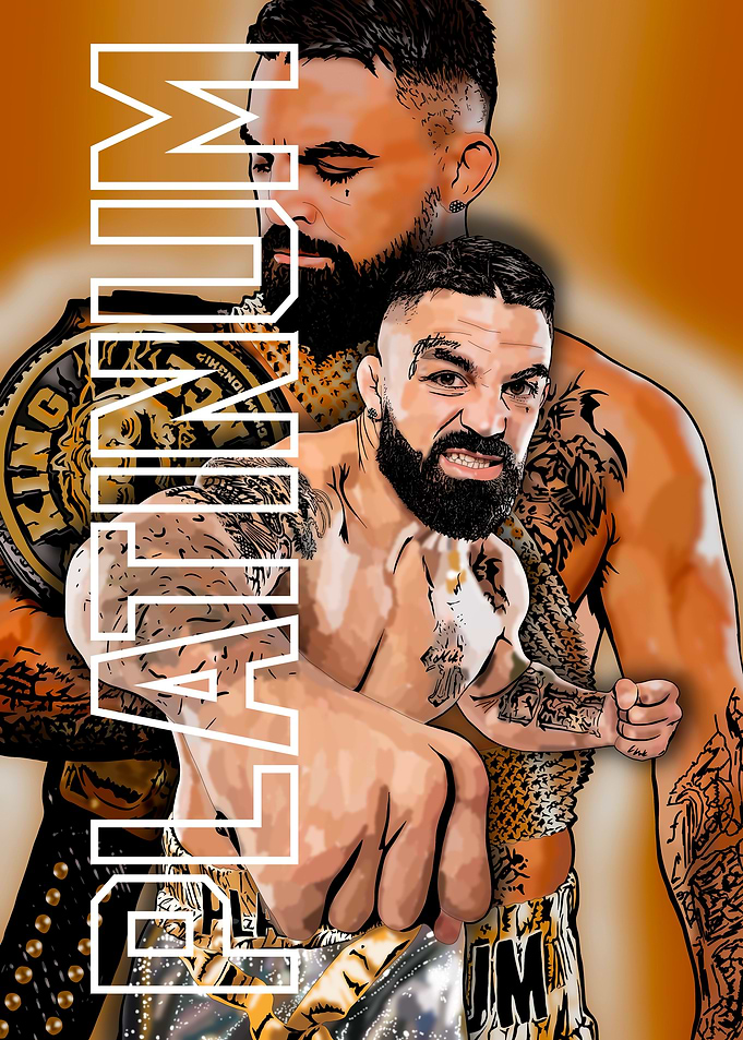 Platinum Mike Perry – Bare Knuckle King Artwork by GrizzlyGFX