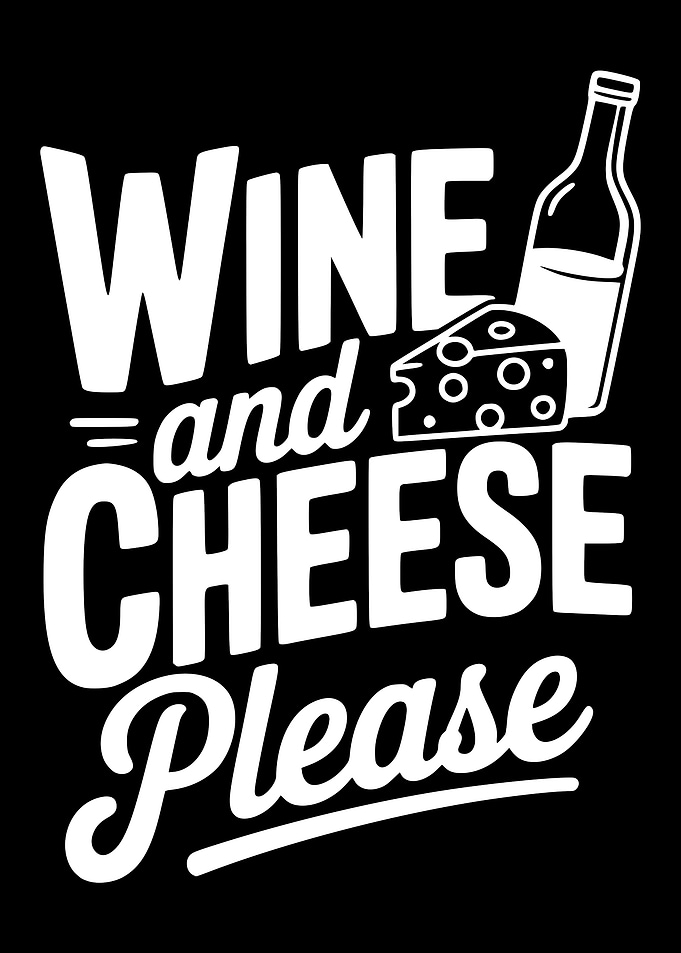 Wine and Cheese Please Graphic