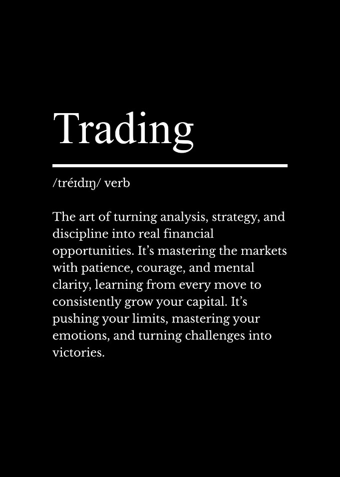 Trading Definition on Black Background