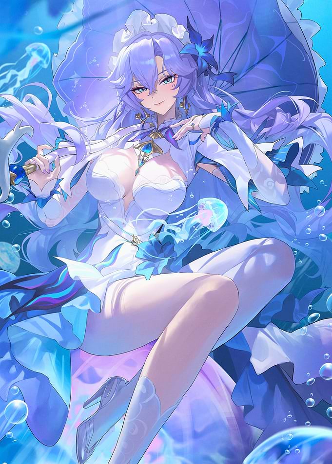 Girl in Underwater Scene