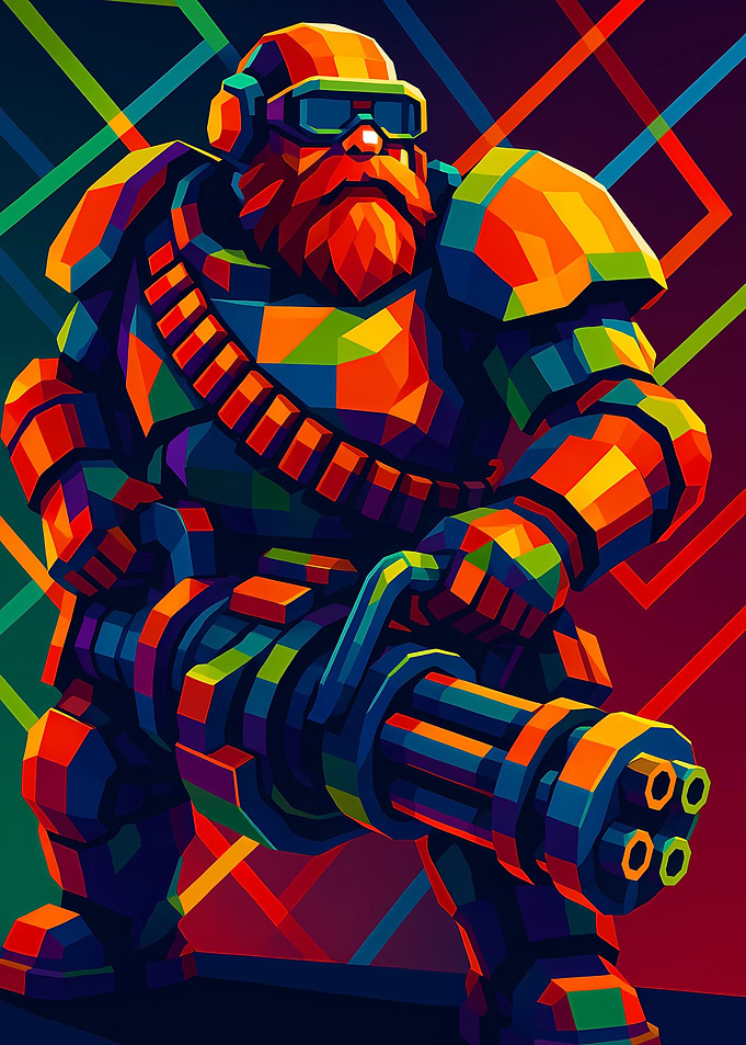 Colorful Deep Rock Galactic Weapon