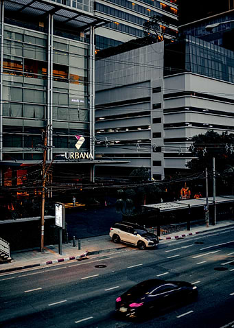 Bangkok Cityscape with Urbana Building and Cars