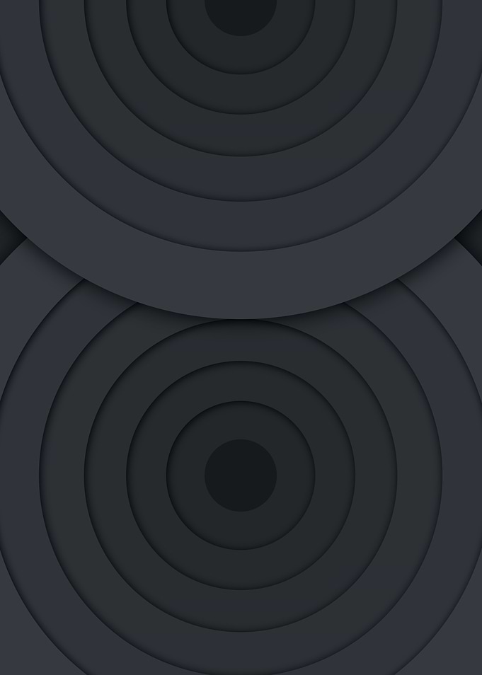 Abstract Dark Gray Concentric Circles