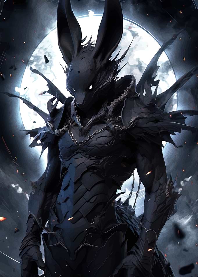 Dark Rabbit Warrior in Armor