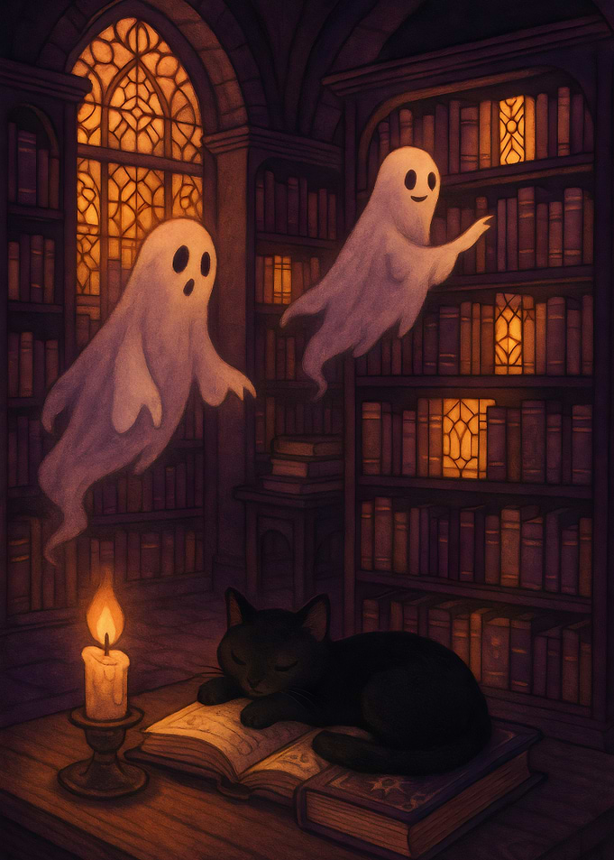 Cozy Halloween Librabry