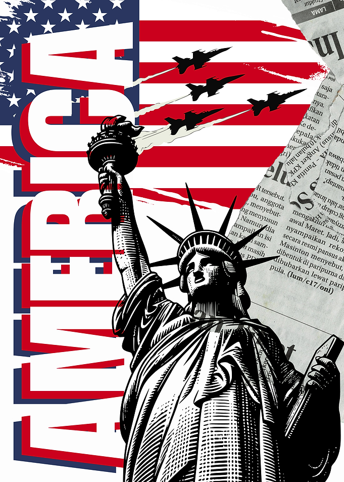 Statue of Liberty Patriotic Collage