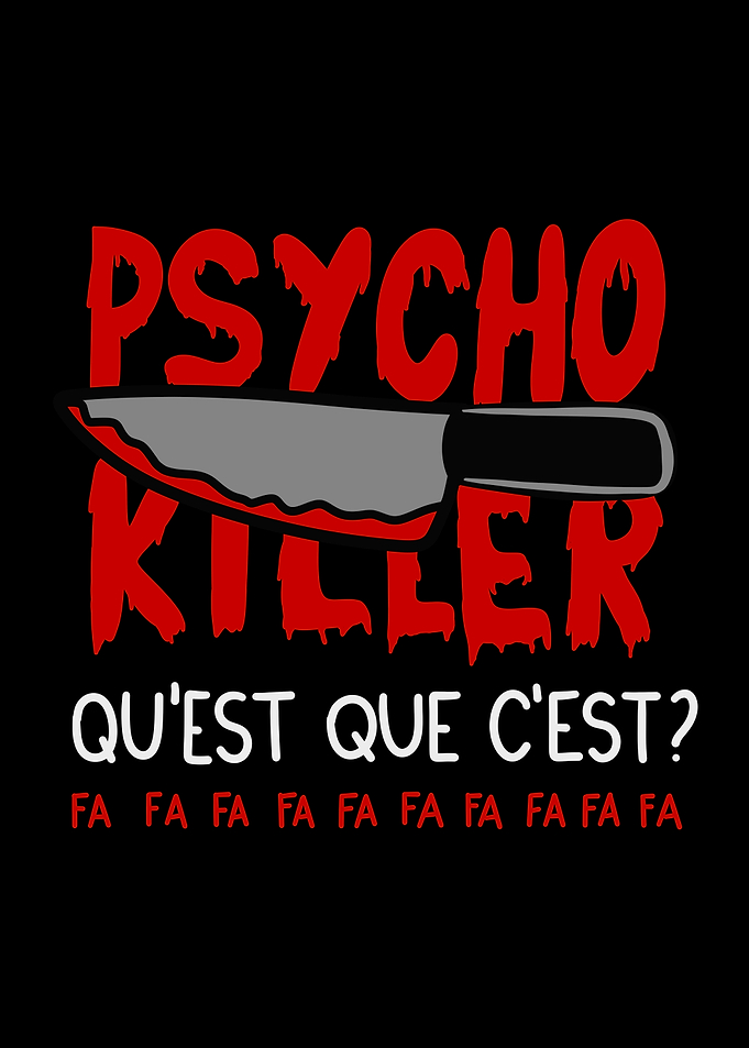 Psycho Killer Graphic with Knife