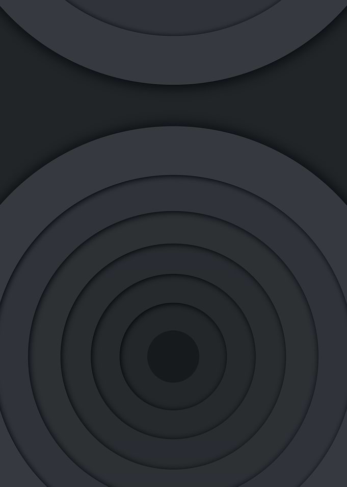 Abstract Dark Gray Concentric Circles