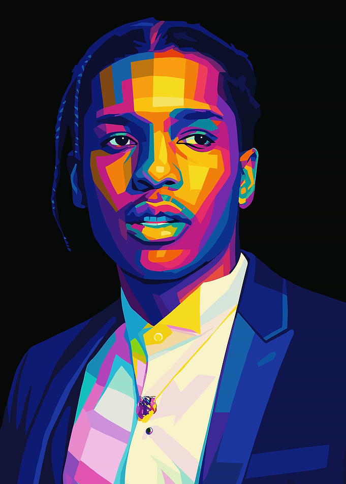 A$AP Rocky Pop Art Portrait