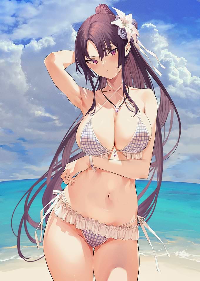 Girl in Bikini on Beach