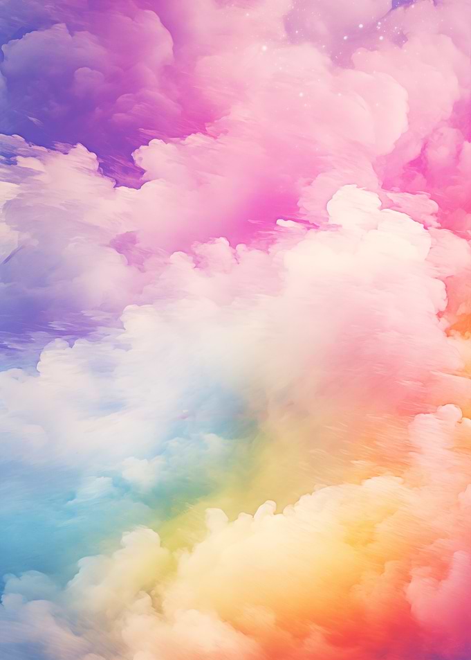 Colorful Pastel Clouds Art