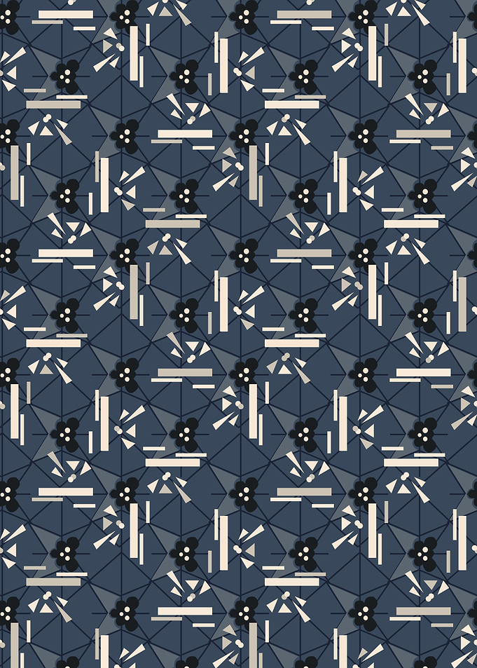 Abstract Floral Geometric Pattern