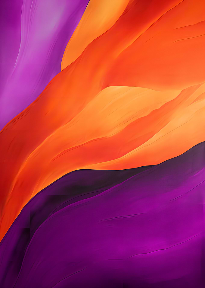 Abstract Orange and Purple Waves