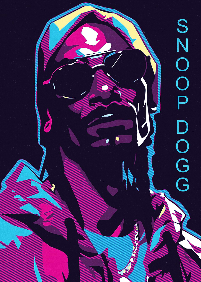 Snoop Dogg Colorful Portrait