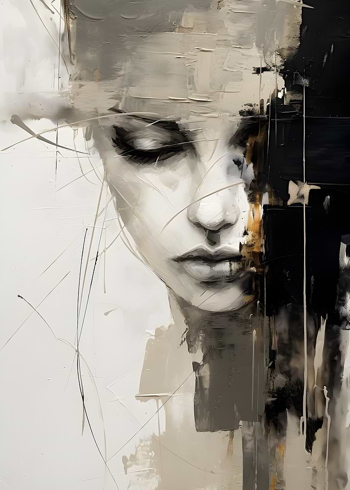 Abstract Portrait Painting of a Woman