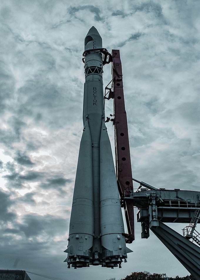 Vostok Rocket on Launch Pad