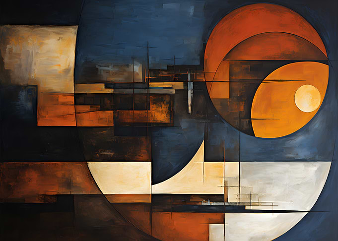 Abstract Geometric Painting with Circles