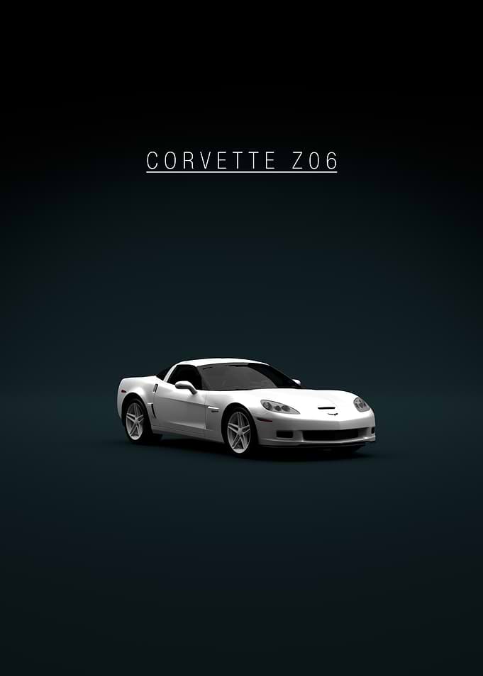 Corvette Z06 White Car