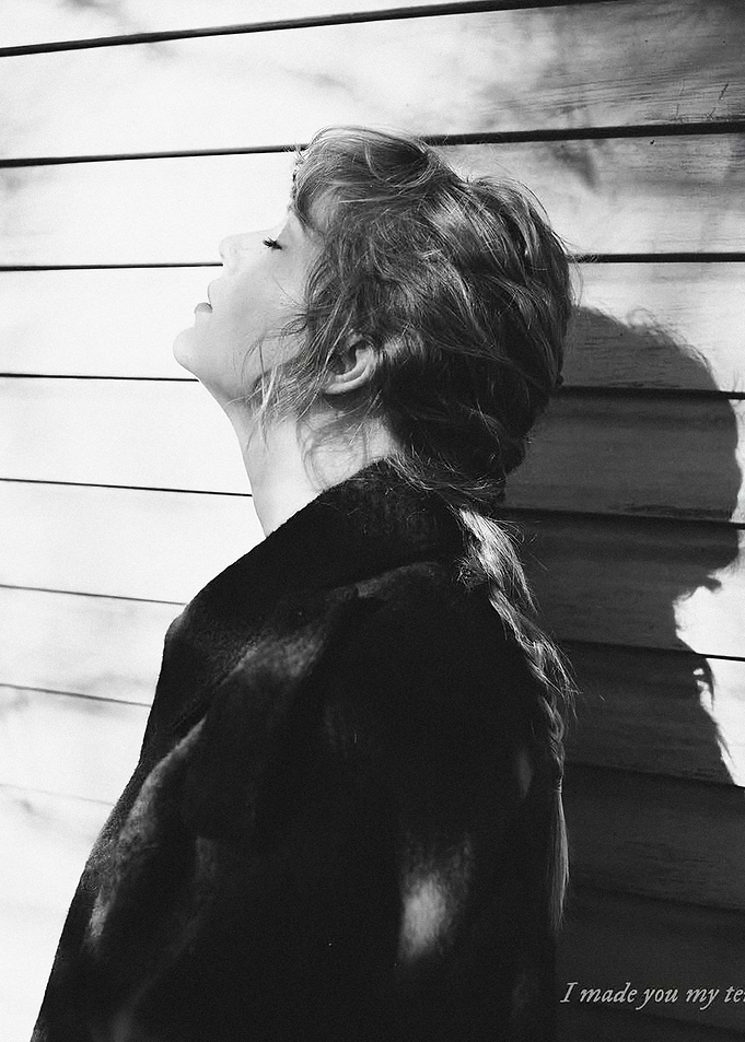 Black and White Portrait of Woman