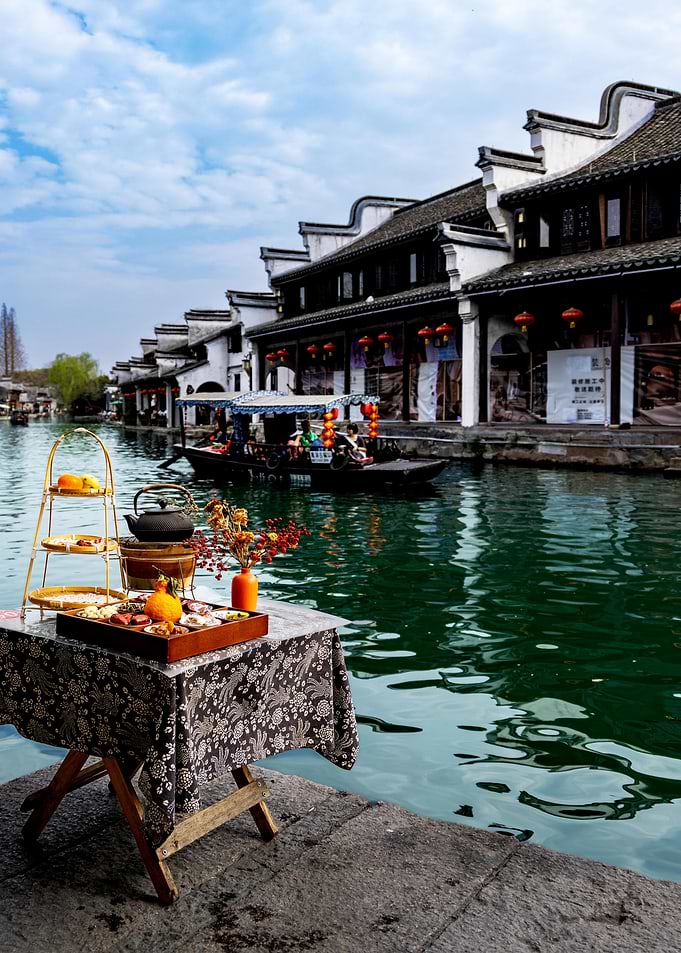 Riverside Tea Ceremony in China