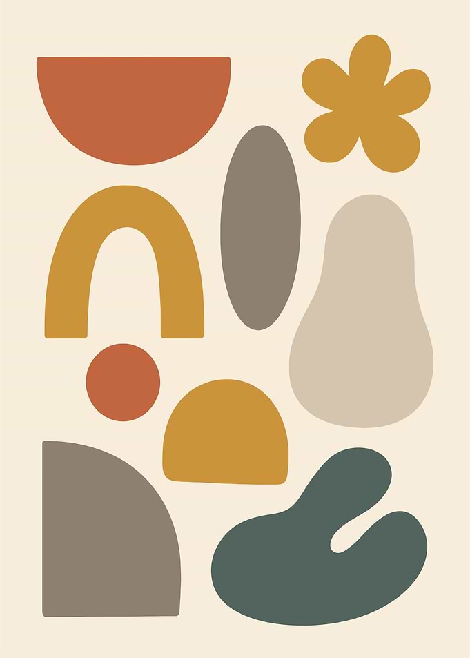 Abstract Geometric Shapes Art Print