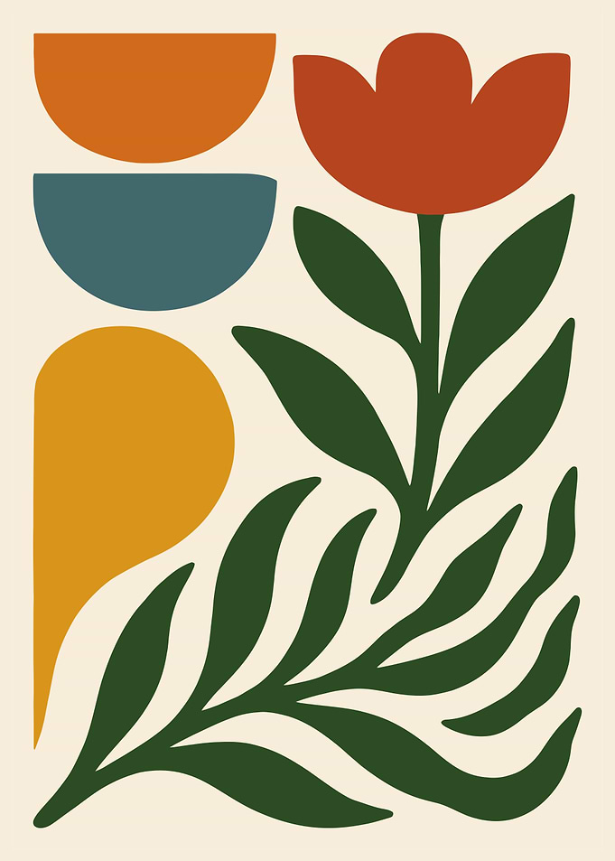 Abstract Floral Art Print