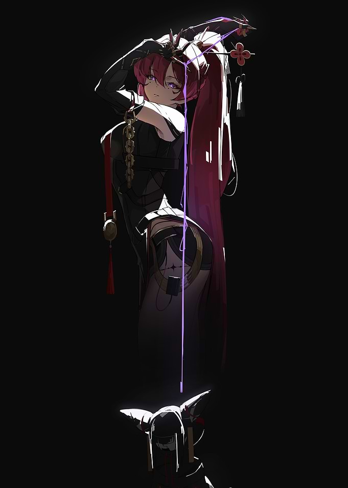 Girl in Dark Setting