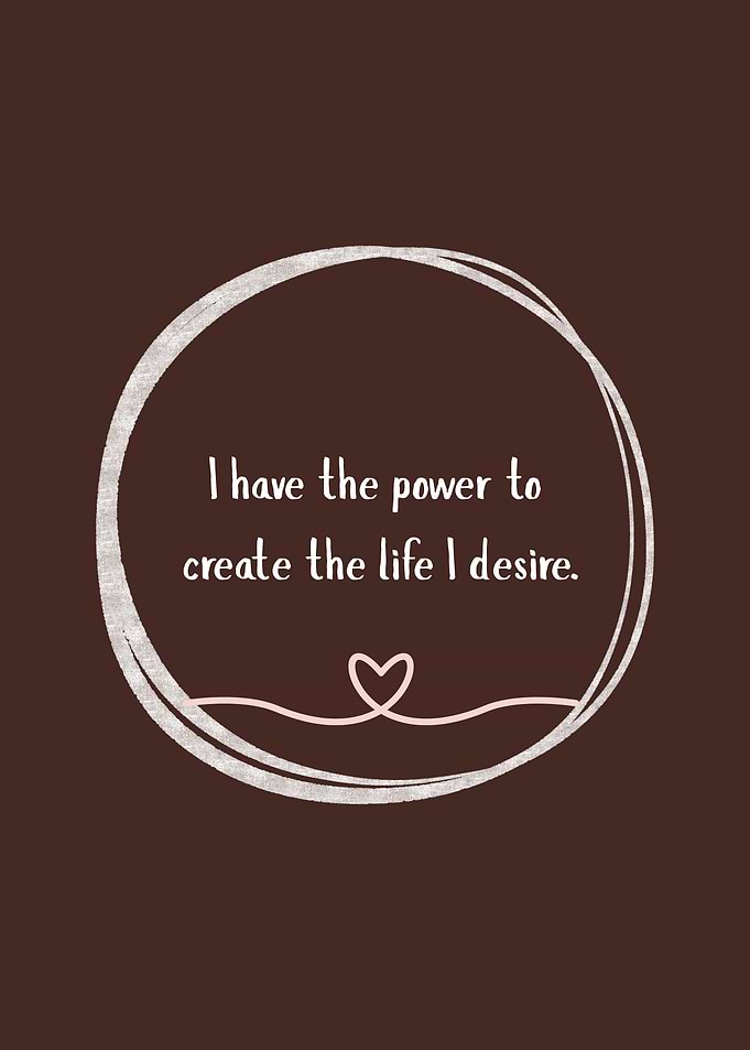 Inspirational Quote on Brown Background