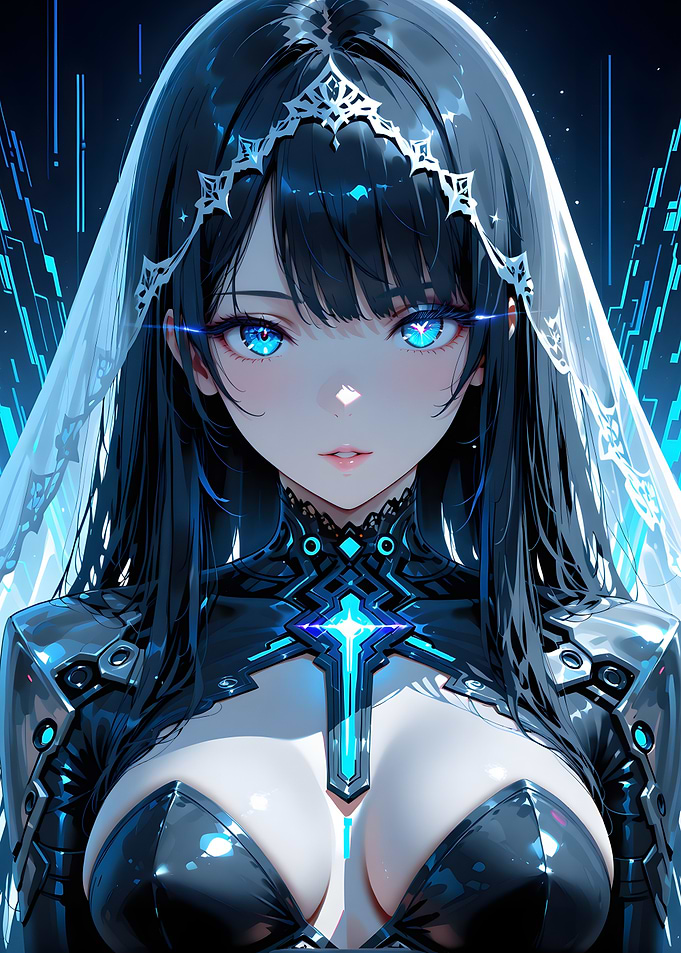 Girl with Cyberpunk Dress