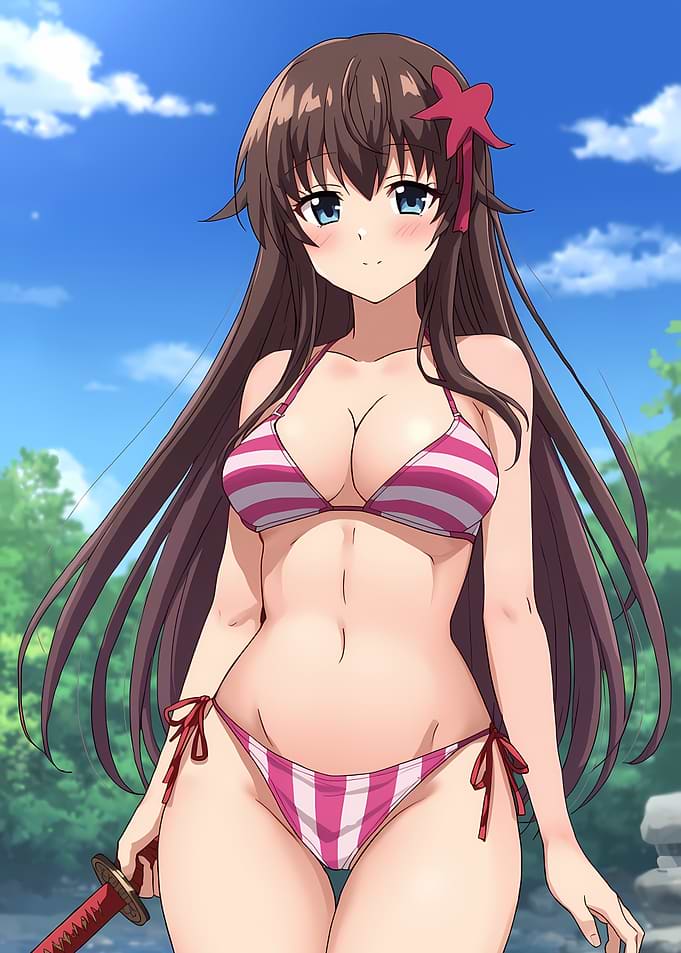 Anime Girl in Bikini with Sword