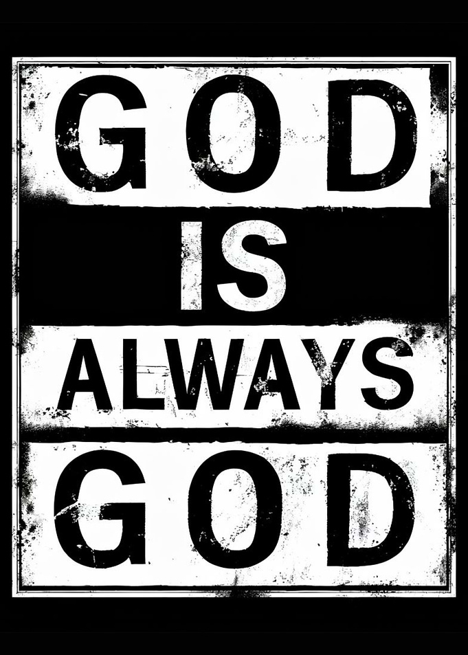 God is Always Good Text Art