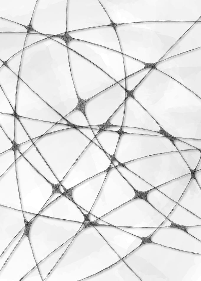 Abstract Black and White Line Art