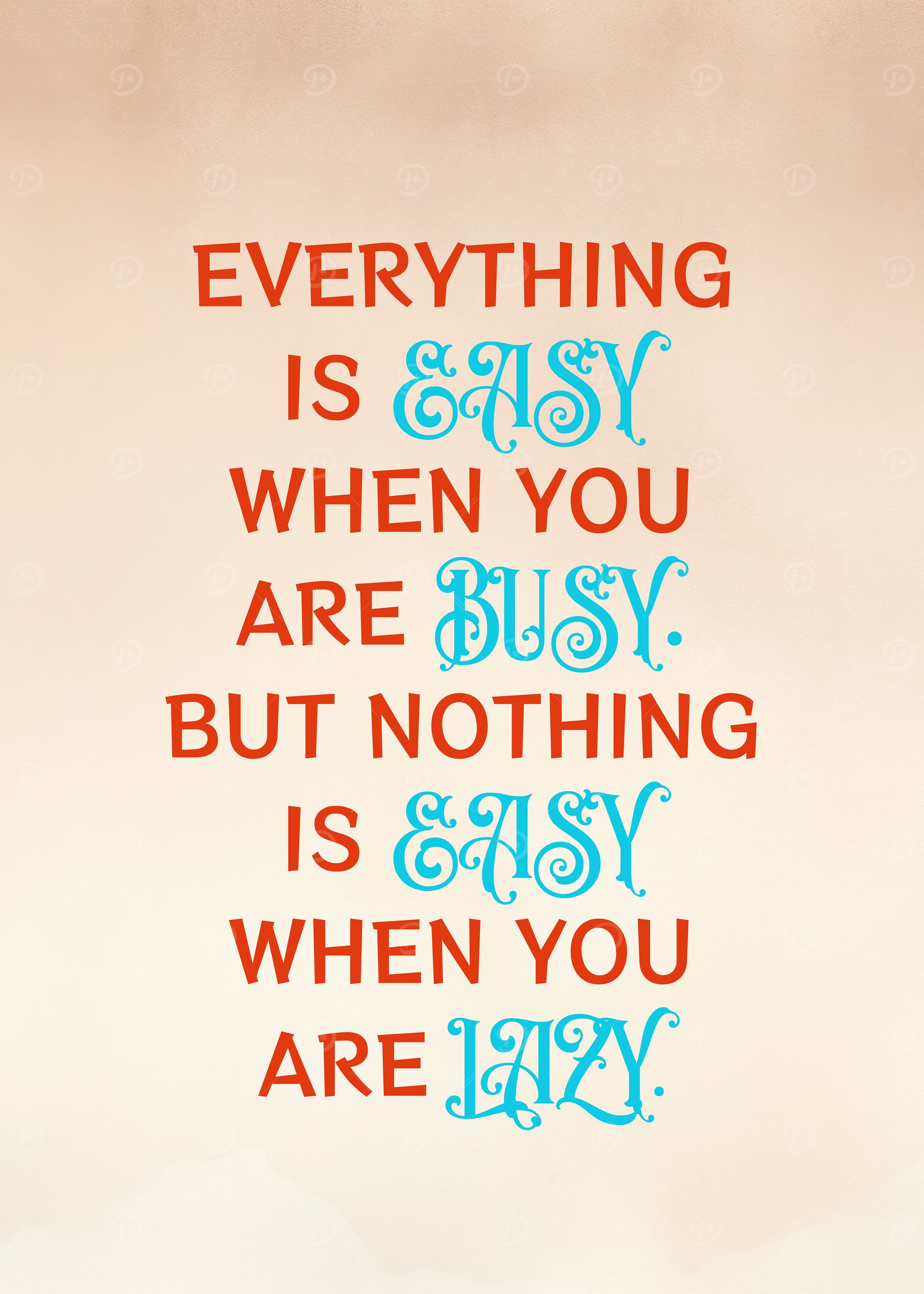 Motivational Quote: Busy vs. Lazy