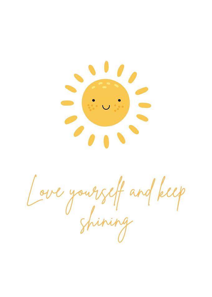 Cute Sun with Inspirational Quote